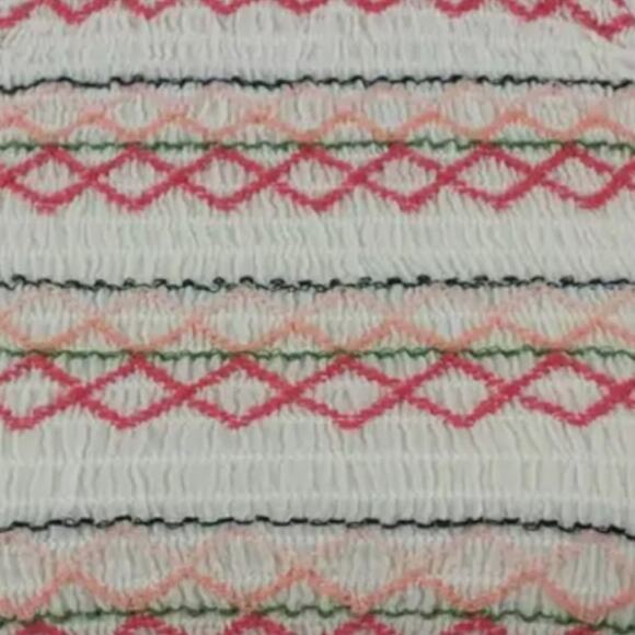 American Eagle EmbroideredSmocked Ruffle TrimCropped Crop Halter Top Size M - Picture 4 of 6